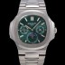 파텍필립 남성용 Ref.5740 노틸러스 문페이즈 오토매틱 Cal.240 Q타입 40mm 메탈줄  그린다이얼 pat9961 Ⅳ