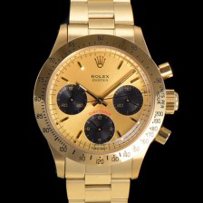 로렉스 남성용 1965년 모델 클래식  코스모그래프 데이토나  Ref.6239 수동감기/기계식 37mm 18K옐루골드 스크류 다운 푸셔 메탈줄 골드다이얼 rol1235 Ⅳ