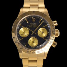 로렉스 남성용1965년 모델 클래식  코스모그래프 데이토나  Ref.6239 수동감기/기계식 37mm 18K옐루골드 스크류 다운 푸셔 메탈줄 블랙다이얼 rol5391 Ⅳ