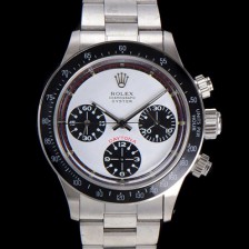 로렉스 남성용 1965년 모델 클래식  코스모그래프 데이토나   Ref.6241 수동감기/기계식 37mm 스크류 다운 푸셔 메탈줄 화이트다이얼 rol2151 Ⅳ