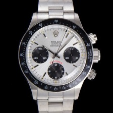 로렉스 남성용 1965년 모델 클래식 코스모그래프 데이토나 Ref.6241 수동감기/기계식 37mm 스크류 다운 푸셔 메탈줄 화이트다이얼 rol1193 Ⅳ