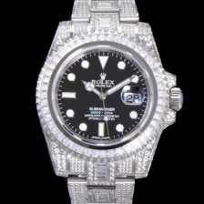 로렉스 남성용 서브마리너 풀 다이아몬드 셋팅 오토매틱 Cal.3135 무브 40mm 블랙다이얼 rol1231 Ⅳ