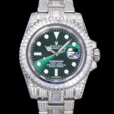 로렉스 남성용 서브마리너 풀 다이아몬드 셋팅 오토매틱 Cal.3135 무브 40mm 그린다이얼 rol9511 Ⅳ