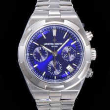 바쉐런콘스탄틴 남성용 오버시즈 크로노그래프 42mm 오토매틱 5500S 메탈줄 블루다이얼 vac1121 Ⅳ