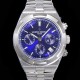 바쉐런콘스탄틴 남성용 오버시즈 크로노그래프 42mm 오토매틱 5500S 메탈줄 블루다이얼 vac1121 Ⅳ