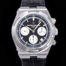 바쉐런콘스탄틴 남성용 오버시즈 크로노그래프 42mm 오토매틱 5500S 가죽줄 블랙다이얼 vac1913 Ⅳ