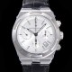 바쉐런콘스탄틴 남성용 오버시즈 크로노그래프 42mm 오토매틱 5500S 가죽줄 화이트다이얼 vac1235 Ⅳ
