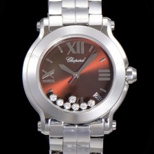 쇼파드 여성용 해피 스포츠 다이아몬드 36mm 스위스 955.112 쿼츠 브라운다이얼 cho9122 Ⅳ