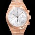 바쉐런콘스탄틴 남성용 오버시즈 42mm 오토매틱 5500S 18K 로즈골드  메탈줄 화이트다이얼 vac2511 Ⅳ