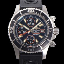브라이틀링 남성용 에어로마린 슈퍼오션 어비스 크로노그래프 오토매틱 Eta7750-2 타입 44mm 가죽줄 블랙다이얼 bre8926 Ⅳ