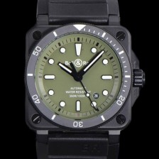 벨엔로즈 남성용 BR03-92 다이버 오토매틱 ETA2836-2 타입 42mm 우레탄줄 그린다이얼 bel70872 Ⅳ