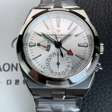 바쉐런 콘스탄틴 남성용 오버시즈 듀얼타임 오토매틱 칼리버 5200 타입 41mm 메탈줄 실버다이얼 vac27802 Ⅳ