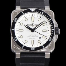 벨엔로즈 남성용 BR03-92 다이버 스틸 오토매틱 ETA2836-2 타입 42mm 우레탄줄 화이트다이얼 bel04294 Ⅳ
