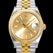 로렉스 남성용 904L스틸!! 2023신형 데이져스트 36mm II m126233-0015 !! 18K 옐로골드 골드다이얼 브레이슬릿 신형 Cal.3235 오토매틱 무브먼트 ROL29323 Ⅳ