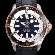 브라이틀링 뉴 다이버워치 남성용 슈퍼오션 44mm 오토매틱 ETA2824-2 타입 금장시계  크로노미터 우레탄줄 세라믹베젤 블랙다이얼 bre88770 Ⅳ