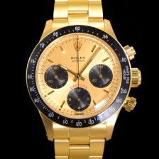로렉스 남성용 1965년 모델 클래식  코스모그래프 데이토나  Ref.6239 수동감기/기계식 37mm 18K옐루골드 스크류 다운 푸셔 메탈줄 골드다이얼 rol62690 Ⅳ