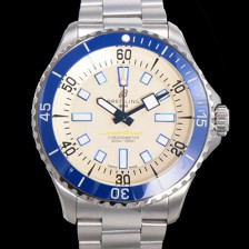 브라이틀링 뉴 다이버워치 남성용 슈퍼오션 44mm 오토매틱 ETA2824-2 타입 크로노미터 메탈줄 세라믹베젤 아이보리 다이얼  bre44927 Ⅳ