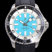 브라이틀링 뉴 다이버워치 남성용 슈퍼오션 44mm 오토매틱 ETA2824-2 타입 크로노미터 우레탄줄 세라믹베젤 스카이블루다이얼  bre97087 Ⅳ