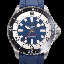 브라이틀링 뉴 다이버워치 남성용 슈퍼오션 44mm 오토매틱 ETA2824-2 타입 크로노미터 우레탄줄 세라믹베젤 블루다이얼  bre04249 Ⅳ
