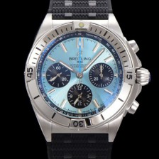 브라이틀링 남성용 크로노맷 B01 오토매틱 ETA7750-2 타입 42mm 금장시계 우레탄줄 스카이블루다이얼 bre79236 Ⅳ