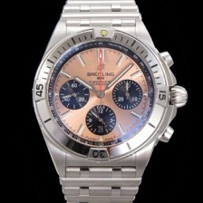 브라이틀링 남성용 크로노맷 B01 오토매틱 ETA7750-2 타입 42mm 메탈줄 핑크다이얼 bre61734 Ⅳ