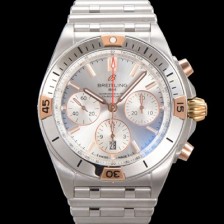 브라이틀링 남성용 크로노맷 B01 오토매틱 ETA7750-2 타입 42mm 메탈줄 실버다이얼 bre39082 Ⅳ
