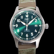 아이더블유씨 남성용 파일럿 마크18 IW328205 오토매틱 40mm 가죽줄 그린 다이얼 iwc9202 Ⅳ