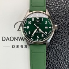 아이더블유씨 남성용 파일럿 마크18 IW328205 오토매틱 40mm 러버밴드 그린 다이얼 iwc9203 Ⅳ