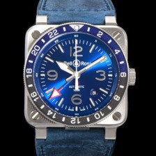 벨엔로즈 남성용 BR0393 다이버 스틸 오토매틱 ETA2836-2 타입 42mm 가죽줄 블루 다이얼 bel84498 Ⅳ