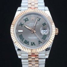 로렉스 남성용 904L스틸!! 2022신형 데이저스트 41mm II m126334 그레이 다이얼 로마인덱스 18K 로즈골드 신형 Cal.3235 오토매틱 무브먼트 ROL06118 Ⅳ
