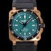 벨앤로즈 남성용 BR03-92 다이버 브론즈 소재 오토매틱 9015 타입 42mm 우레탄줄 그린 다이얼 bel4102 Ⅳ