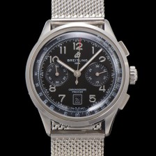 브라이틀링 남성용 프리미에르 AB0145221B1P1 크로노그래프 7750 타입 오토매틱 42mm 메쉬밴드 블랙 다이얼 bre6020 Ⅳ