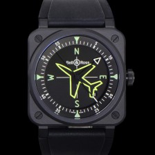 벨엔로즈 남성용 BR03A 오토매틱 2892타입 42mm 세라믹 우레탄줄 블랙 다이얼 bel4106 Ⅳ