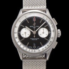 브라이틀링 남성용 프리미에르 AB0118371B1P2 크로노그래프 7750 타입 오토매틱 42mm 메쉬밴드 블랙 다이얼 bre6022 Ⅳ