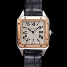 까르띠에 여성용 산토스 W2SA0012 쿼츠 38mm S 사이즈 18K 로즈골드 화이트 다이얼 car69328 Ⅳ