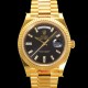 로렉스 남성용 데이데이트 m228238-0004 18K 옐로우골드 40mm 오토매틱 Cal.3255 타입 블랙 다이얼 rol5301 Ⅳ