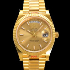 로렉스 남성용 데이데이트 m228238-0003 18K 옐로우골드 40mm 오토매틱 Cal.3255 타입 샴페인 다이얼 rol5299 Ⅳ