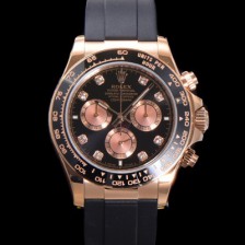 로렉스 남성용 코스모그래프 데이토나 m126515ln-0004 세라믹 베젤 18K 로즈골드 40mm 크로노그래프 7750 오토매틱 무브먼트 블랙 다이얼 rol5328 Ⅳ