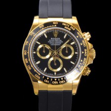 로렉스 남성용 코스모그래프 데이토나 m126518ln-0008 세라믹 베젤 18K 옐로우골드 40mm 크로노그래프 7750 오토매틱 무브먼트 블랙 다이얼 rol5330 Ⅳ