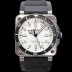 벨엔로즈 남성용 인스트루먼트03 BR03A-D-WH-STSRB 오토매틱 9015타입 42mm 우레탄줄 화이트 다이얼 bel4112 Ⅳ