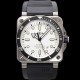 벨엔로즈 남성용 인스트루먼트03 BR03A-D-WH-STSRB 오토매틱 9015타입 42mm 우레탄줄 화이트 다이얼 bel4112 Ⅳ