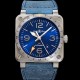 벨엔로즈 남성용 인스트루먼트03 BR0393-BLU-STSCA 오토매틱 2836타입 42mm 우레탄줄 블루 다이얼 bel4117 Ⅳ