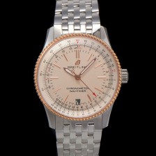 브라이틀링 남성용 네비타이머 U17325211G1A1 크로노그래프 오토매틱 2824타입 38mm 메탈줄 화이트 다이얼 bre6027 Ⅳ