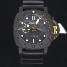 파네라이 남성용 서브멀시브 GMT 카보텍 네이비 실 PAM01324 오토매틱 Cal.P9000타입 44mm 블랙 다이얼 pan5231 Ⅳ