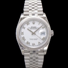 로렉스 남성용 904L스틸!! 신형 데이저스트 36mm II m126234-0025 오토매틱 Cal.3235 무브먼트 로마인덱스 화이트 다이얼 rol5385 Ⅳ