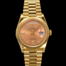 로렉스 남성용 New 데이데이트 m128238-0008 무게173g 18K 옐로우골드 프레지던트 36mm 오토매틱 Cal.2836-2 타입 다이아몬드 샴페인 다이얼 rol5406 Ⅳ