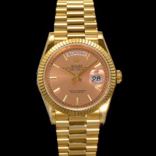 로렉스 남성용 New 데이데이트 m128238-0045 무게173g 18K 옐로우골드 프레지던트 36mm 오토매틱 Cal.2836-2 타입 샴페인 다이얼 rol5407 Ⅳ