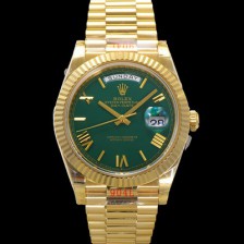 로렉스 남성용 New 데이데이트 m228238-0061 무게187g 18K 옐로우골드 40mm 오토매틱 Cal.2836-2 타입 그린 다이얼 rol5397 Ⅳ