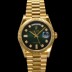 로렉스 남성용 New 데이데이트 m128238-0069 무게173g 18K 옐로우골드 프레지던트 36mm 오토매틱 Cal.2836-2 타입 다이아몬드 그린 옴브레 다이얼 rol5408 Ⅳ