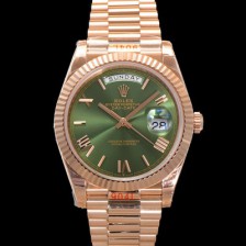로렉스 남성용 New 데이데이트 m228235-0025 무게187g 18K 로즈골드 40mm 오토매틱 Cal.2836-2 타입 올리브 로마 다이얼 rol5400 Ⅳ